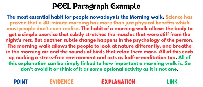 PEEL Paragraph Example