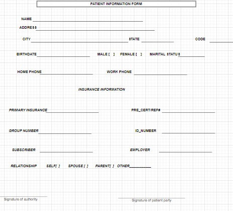 patient details form image of patient details form