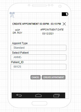 Booking appointment input image of Booking appointment input