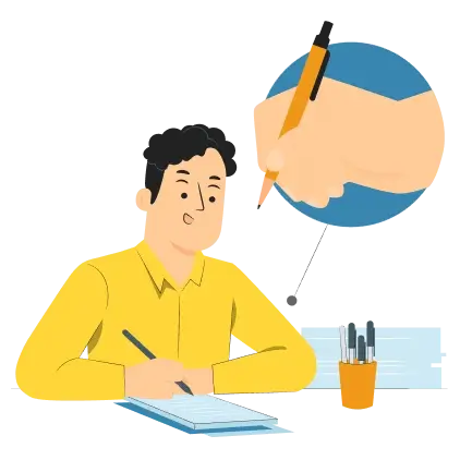Student writing dissertation with academic help and guidance